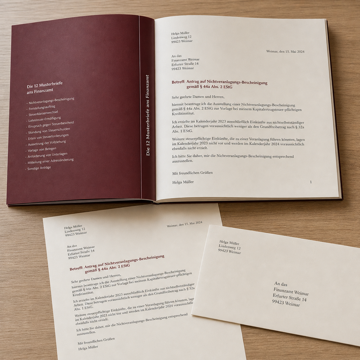 Die 12 Musterbriefe ans Finanzamt